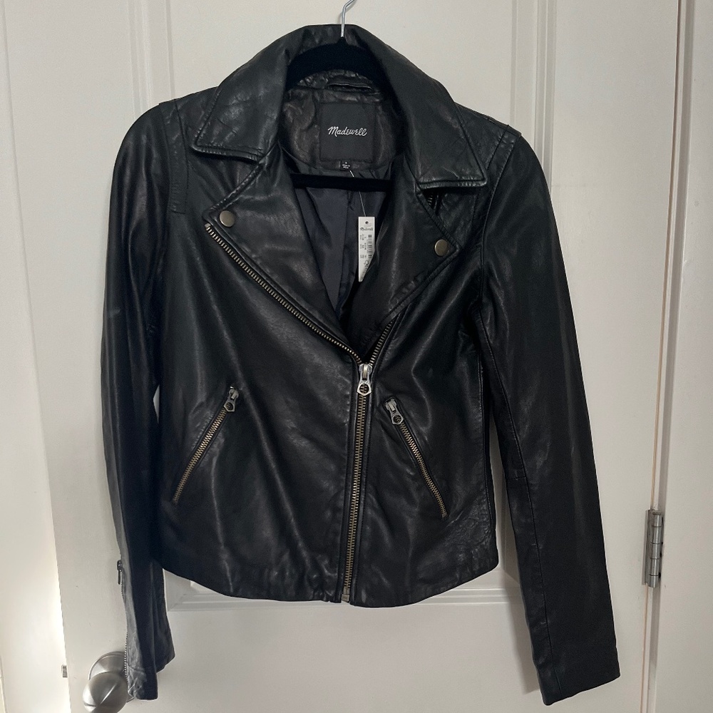 NWT Madewell Black Leather Jacket